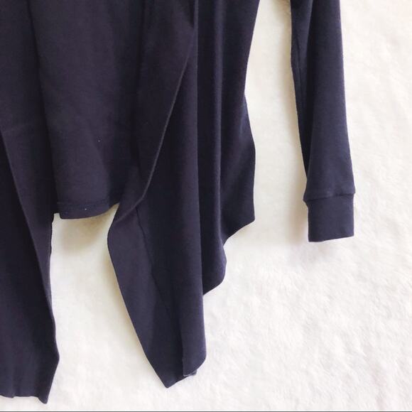 Necessities Dark Blue High Low Open Cardigan - Picture 2 of 6